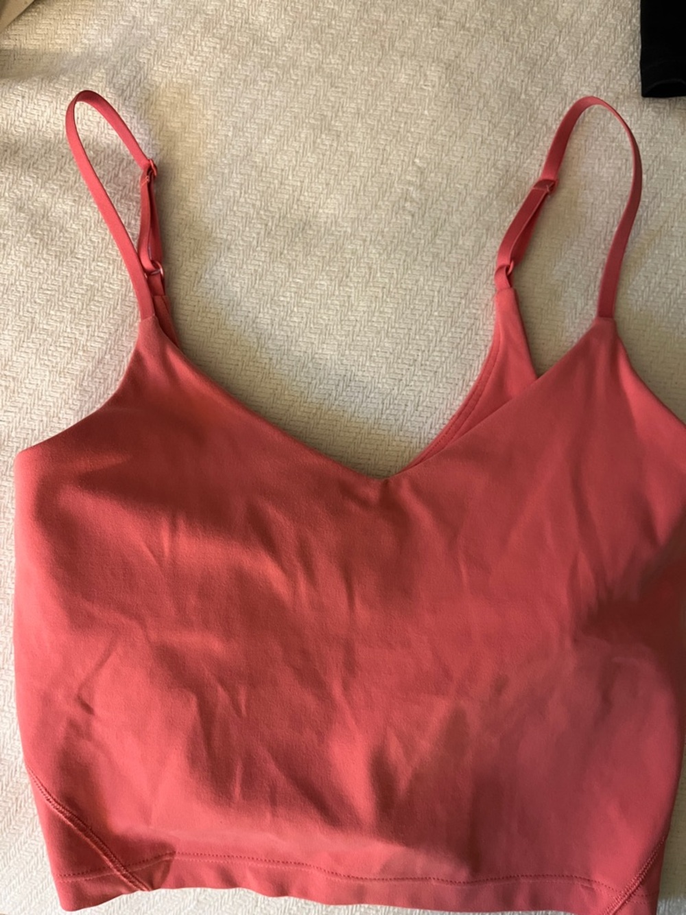 lululemon athletica Coral-Red V-Neck Adjustable-Strap Cami